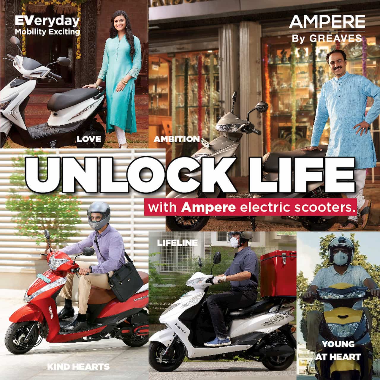 Ampere Electric Unlock Life campaign
