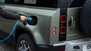 Land Rover Defender PHEV charging port
