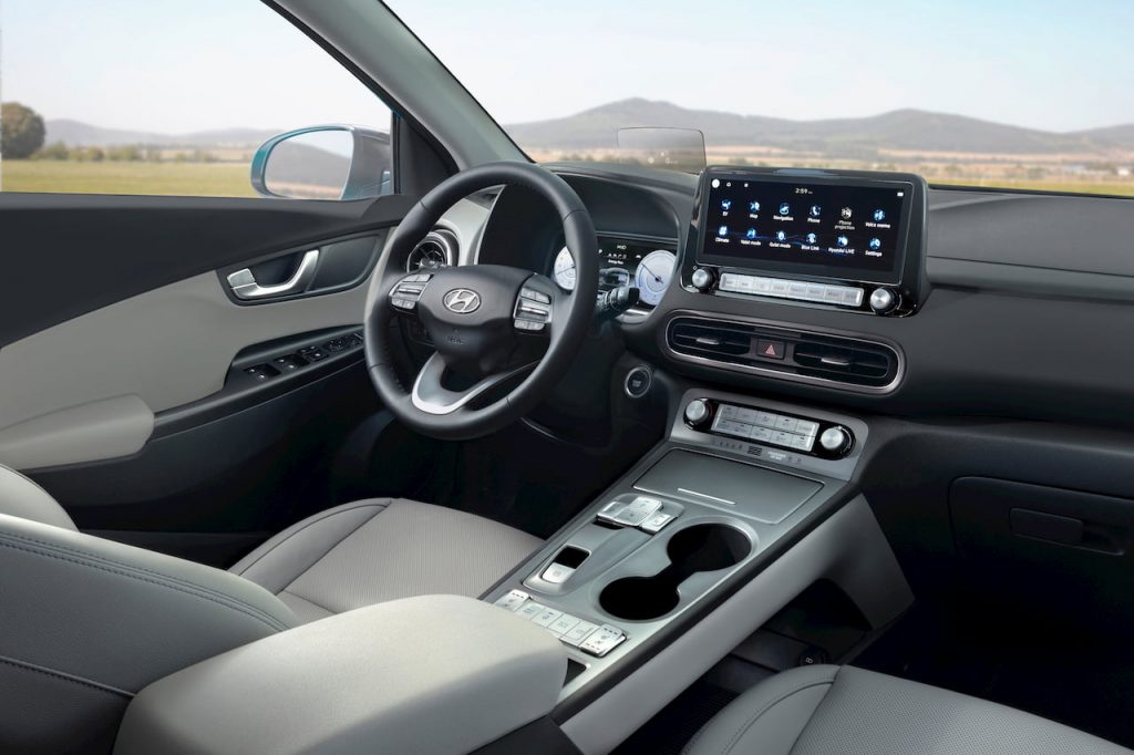 2021 Hyundai Kona Electric facelift dashboard driver side