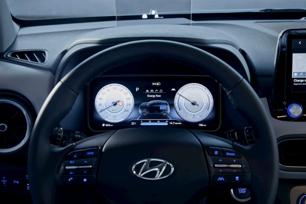 2021 Hyundai Kona Electric facelift digital instrument cluster