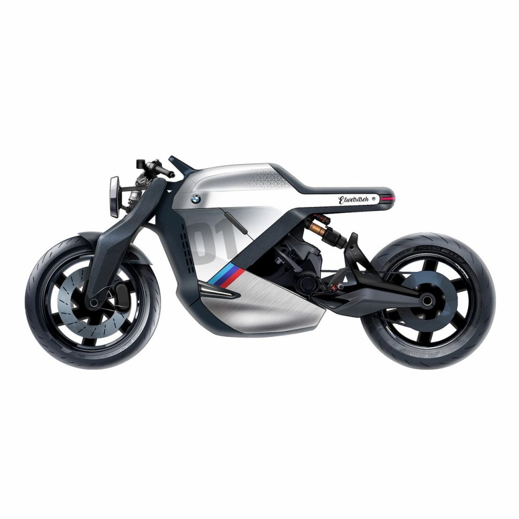 Side view BMW electric motorcycle concept from India