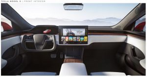 2021 Tesla Model S interior dashboard 2022