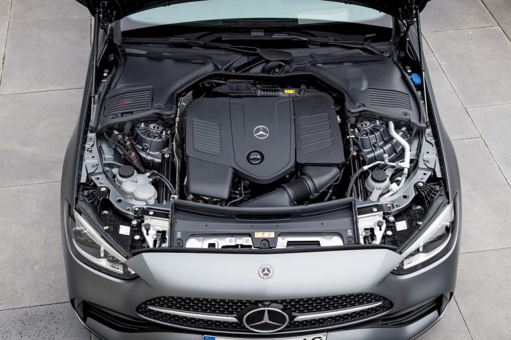 Mercedes engine bay