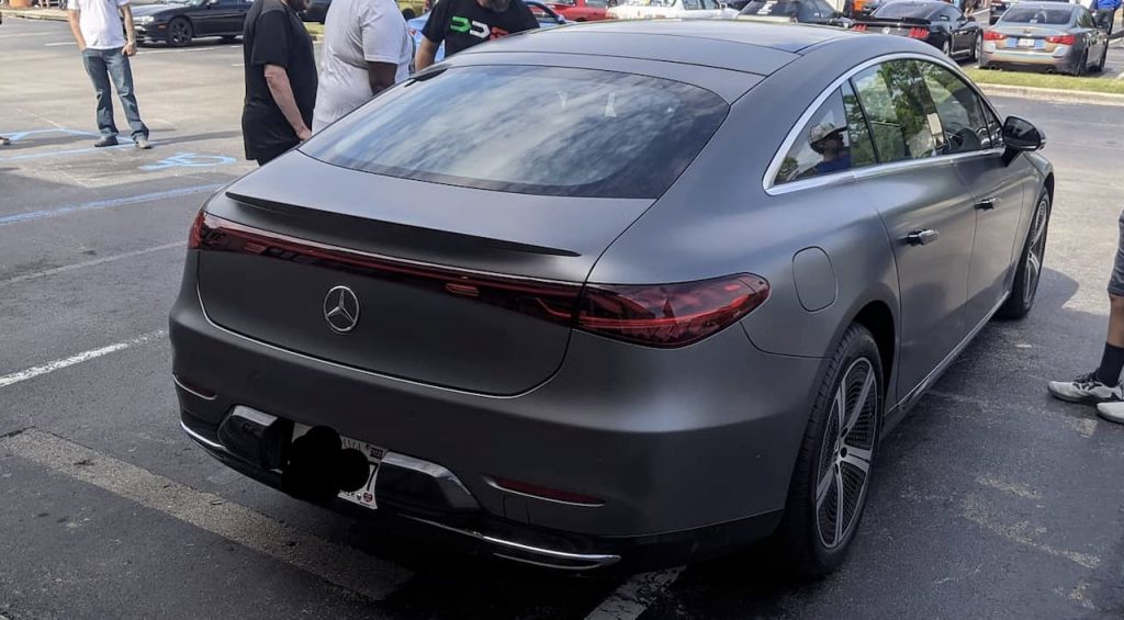 US spec Mercedes EQS rear spotted