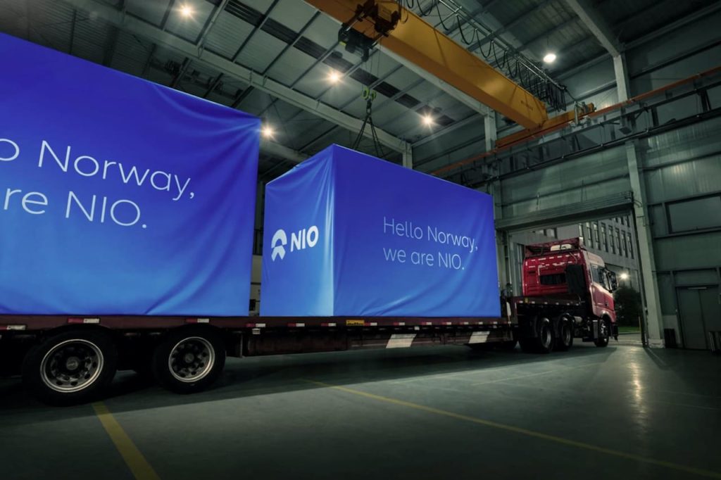 Nio Power Chargers Norway shipment