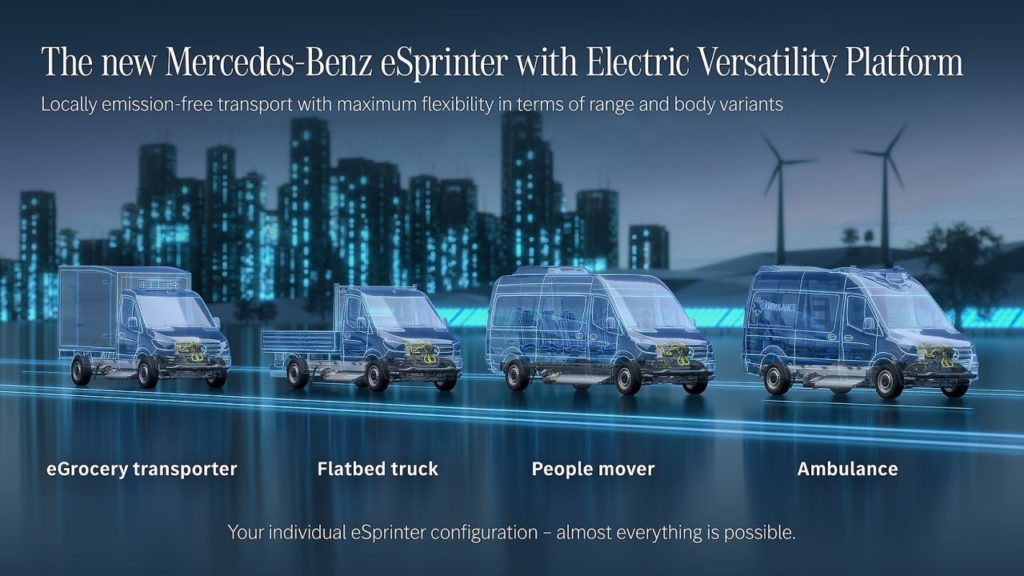 Next-gen Mercedes eSprinter configurations