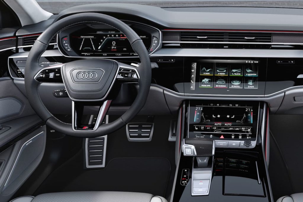 2022 Audi A8 facelift dashboard driver side