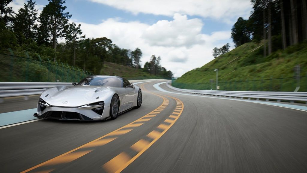 Lexus Electrified Sport concept front three quarter official image